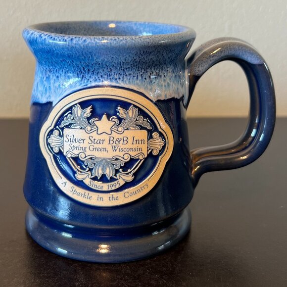 DENEEN POTTERY Handcrafted Hand Thrown Mug SILVER STAR B&B Inn  Spring Green, WI - Picture 1 of 11